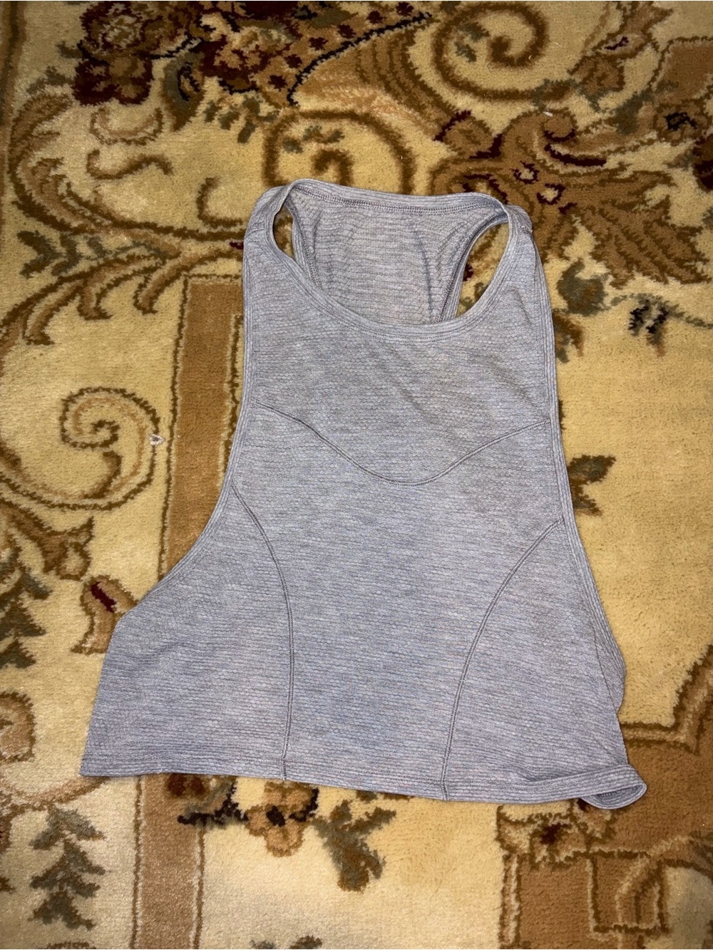 lululemon athletica Light Gray Racerback Crop Tank